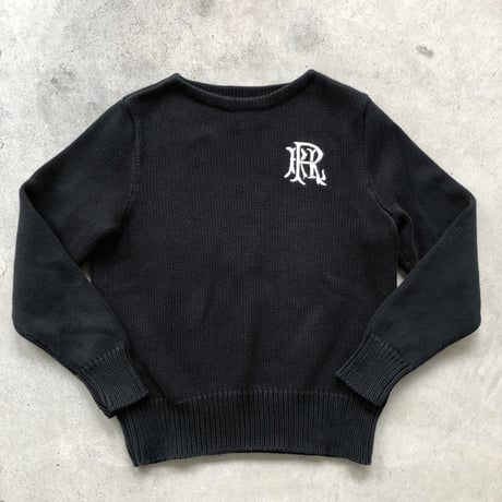 RALPH LAUREN RUGBY コットンニットセーター 黒