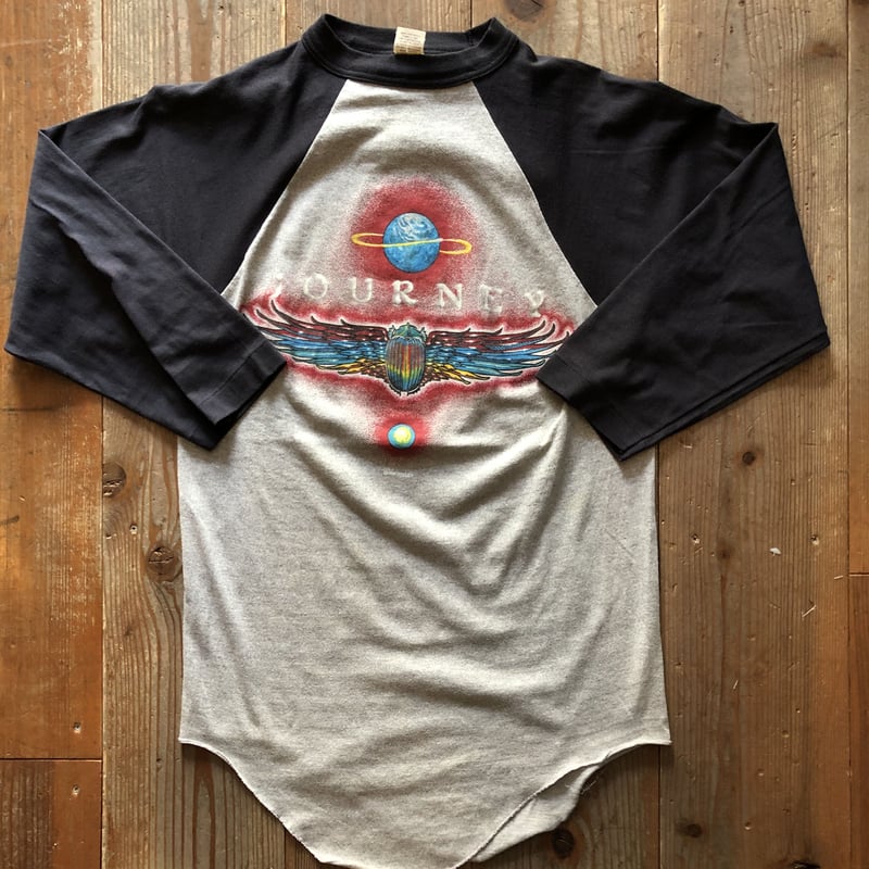 1980年代7部袖ラグランスリーブバンドTシャツ JOURNEY M | CUSTOM FEVER
