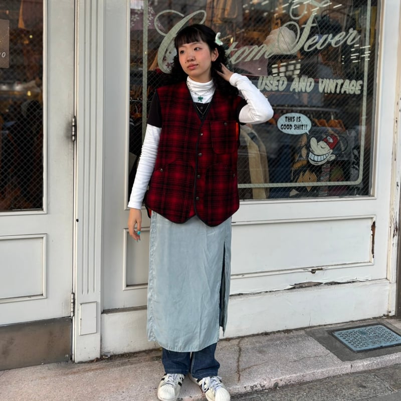USA製 Wool rich チェック柄ウールベスト | CUSTOM FEVER