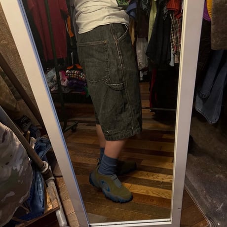 POLO JEANS COMPANY ブラックデニムペインターショーツ