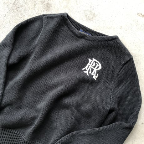 RALPH LAUREN RUGBY コットンニットセーター 黒