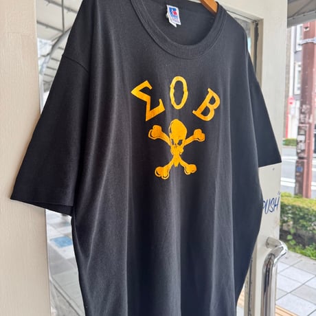 80's Russell スカルプリントTシャツ XL