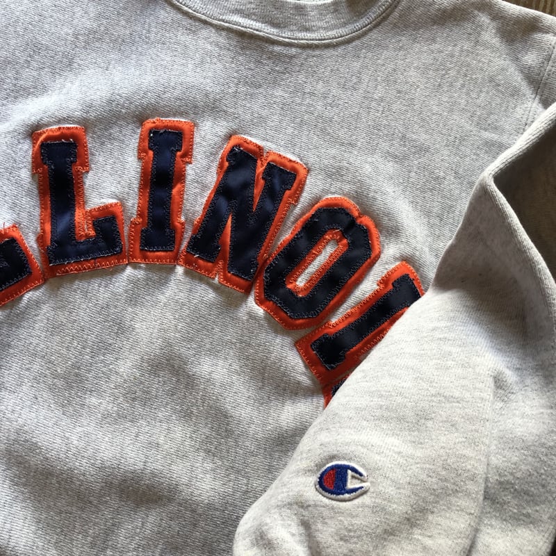 CHAMPION リバースウィーブ スウェット Illinois イリノイ 中古・古着通販】Champion (チャンピオン) リバースウィーブ