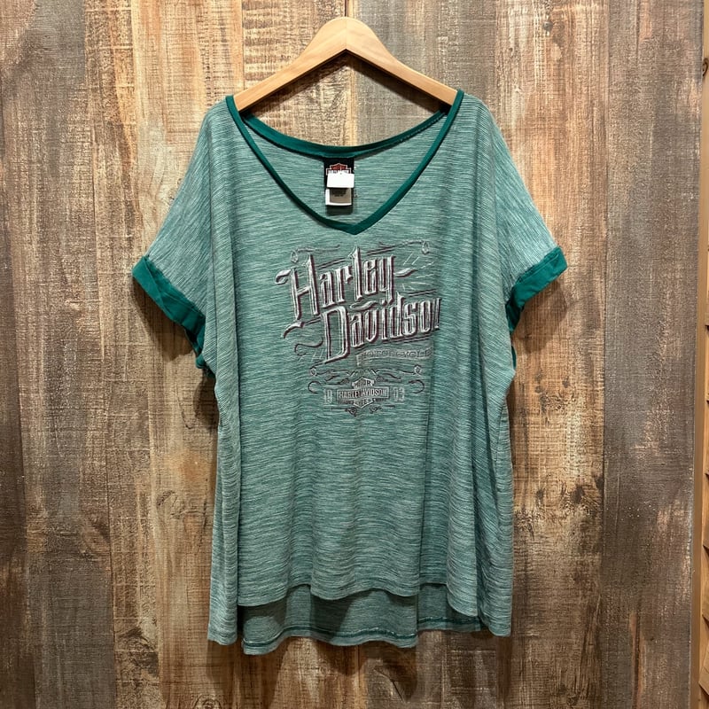 Harley-Davidson VネックフレンチスリーブTシャツ | CUSTOM FEVER