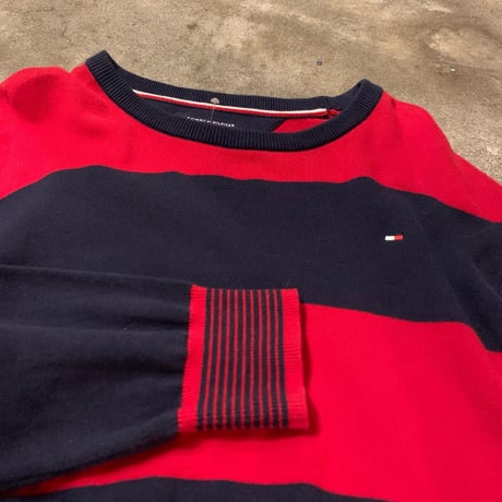 TOMMYボーダーコットンニット