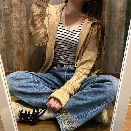 LAUREN Ralph Laurenコットンセーラーカラーカーディガン