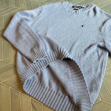 POLO ワンポイントコットンニット