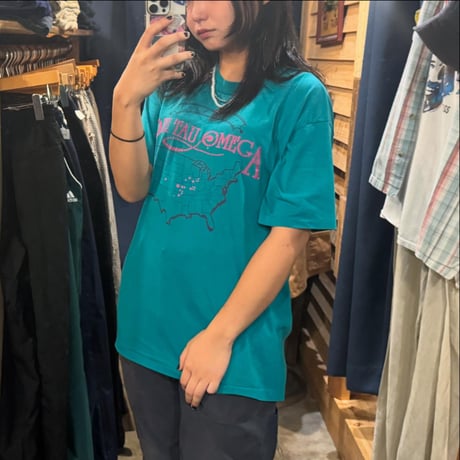Hanes  USA製　アメリカ地図プリントTシャツ