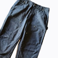 USA製カーハート ダック地 ダブルニーW34×L34 ブラック