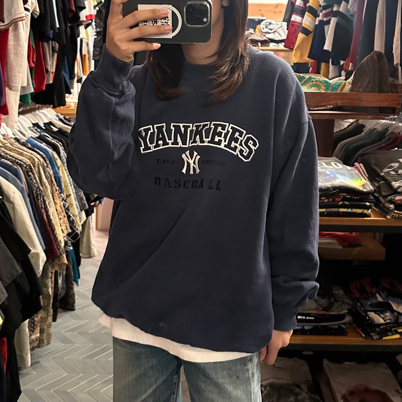 ニューヨークヤンキース 刺繍スウェット | CUSTOM FEVER