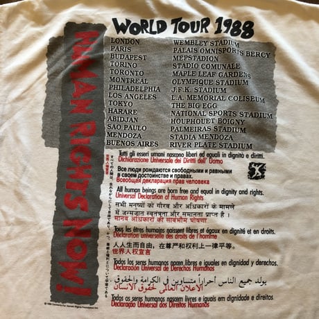 HUMAN RIGHTS NOW! WORLD TOUR Tシャツ