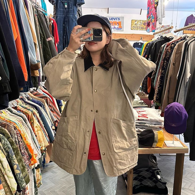 その他ブランド / AIR FORCE/ハンティングジャケット/裏地チェック/ミリタリージャケット/コーデュロイ/カーキ 裏地付きハンティングジャケット | CUSTOM FEVER