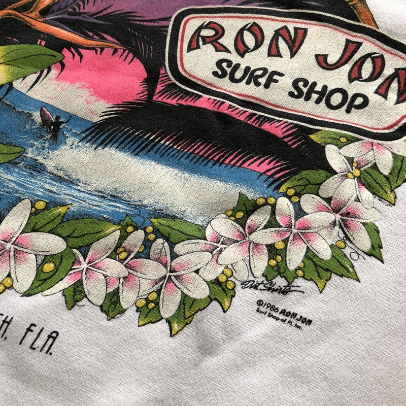 80年代　RON JON USA製　スウェットシャツ 80's ロンジョン袖プリントスウェット | CUSTOM FEVER