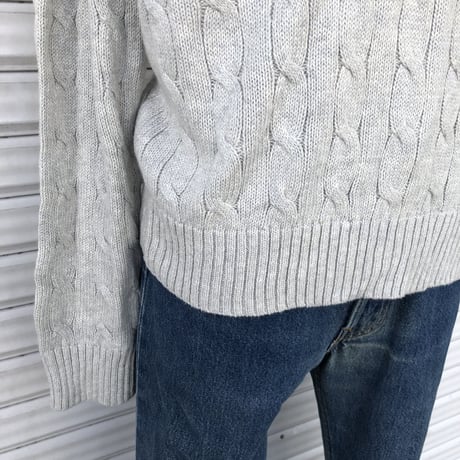 POLO ケーブルコットンニット