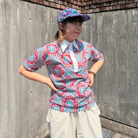 IZOD エスニック柄ポロシャツ