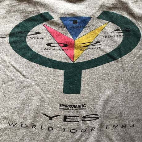80年代 YES 1984 WORLD TOUR Tシャツ