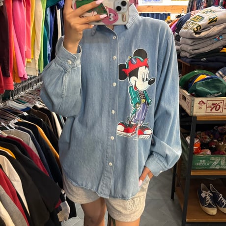 MICKEY UNLIMITED ミッキーデニムシャツ