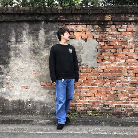 RALPH LAUREN RUGBY コットンニットセーター 黒