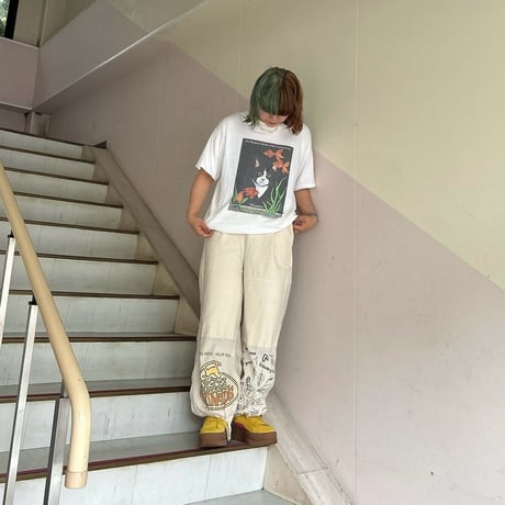 GILDAN 猫、金魚 イラストTシャツ