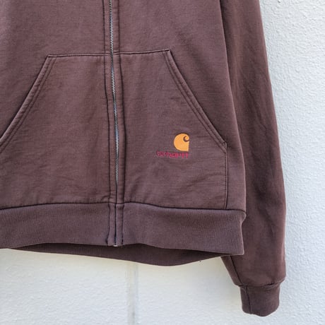 Carhartt ブラウン裏サーマルジップパーカー