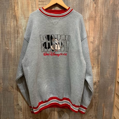 MICKEY刺繍デザイン裏起毛スウェット