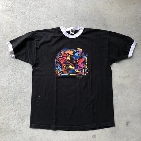 90's VW タイプⅡUSA製リンガーtシャツ