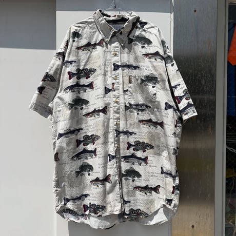 Columbia 魚柄シャツ