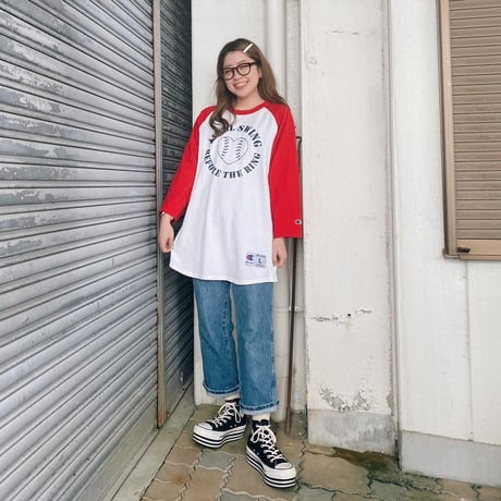 CHAMPIONラグランTシャツ