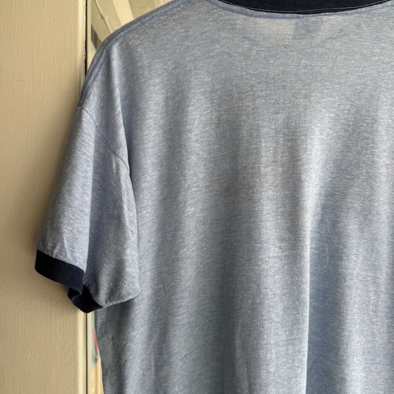 70年代バータグチャンピオン リンガーカレッジTシャツ XL | CUSTOM FEVER