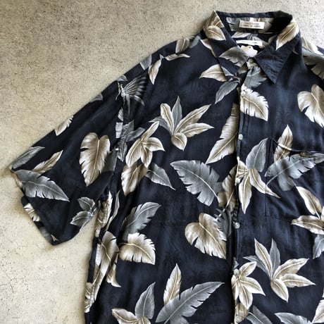 ピエールカルダン総柄レーヨンシャツ XL