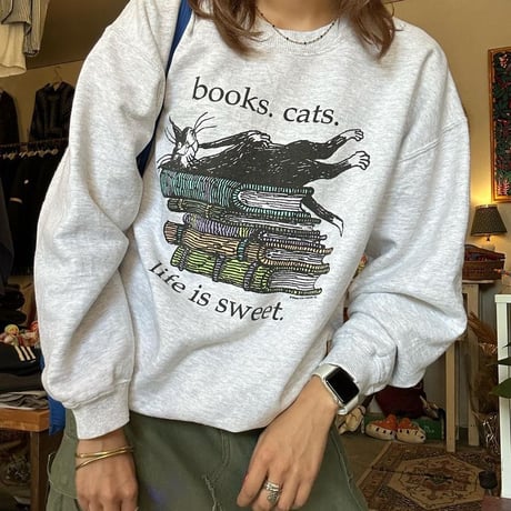 〜00年代Books&catsスウェット🐈📚