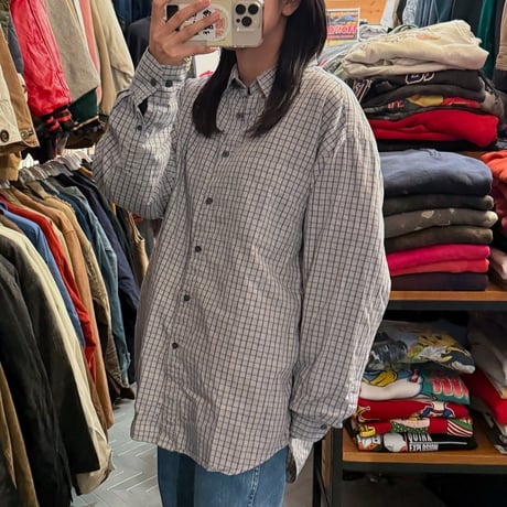 90s OLD GAP ブルーチェックシャツ