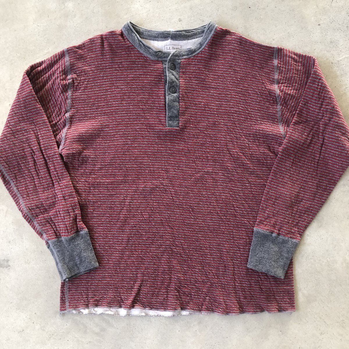 カナダ製L.L.Bean 2レイヤーヘンリーネックボーダー ロンT | CUSTOM FEVER