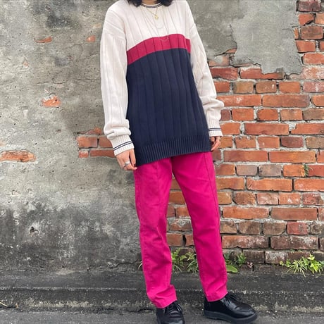 TOMMY HILFIGER デザインコットンニット