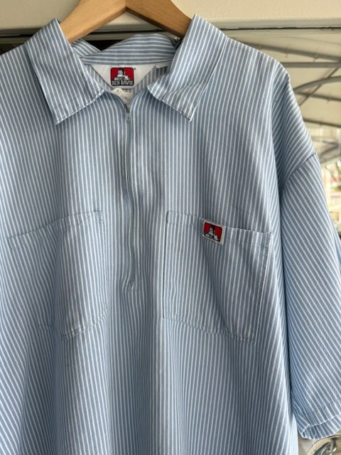 BEN DAVIS USA製 ヒッコリー ハーフジップ ワークシャツ 楽天市場】レビューでクーポン☆ベンデイビス 長袖 ワークシャツ