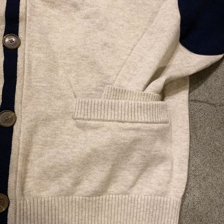 TOMMY HILFIGERエルボーパッチコットンカーディガン