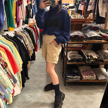 POLO タートルコットンニット