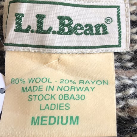 ノルウェー製 L.L.Bean ノルディックセーターカーディガン