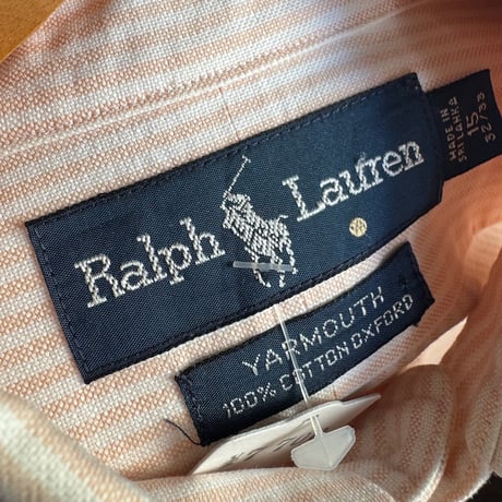 Ralph Lauren ピンク×ホワイト ストライプシャツ〝YARMOUTH 〟