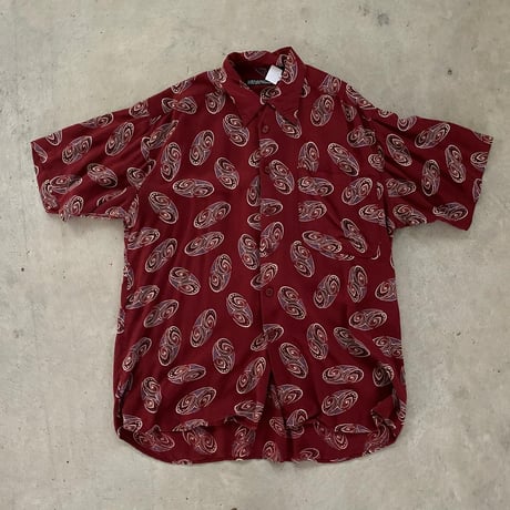 レーヨン開襟柄シャツ