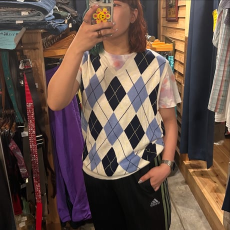 POLO GOLF アーガイル柄 Ｖネックニットベスト