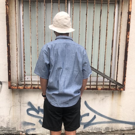 60's〜Beltex 半袖100%コットンシャンブレー L