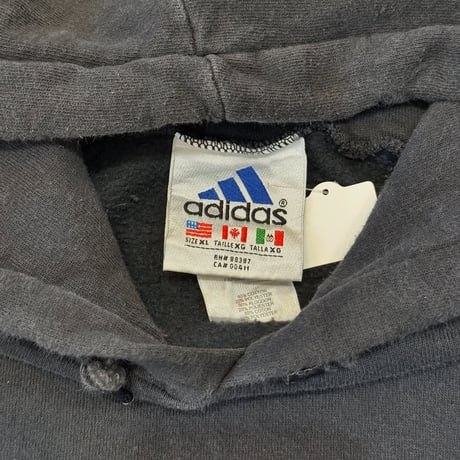 90s USA製 adidas ワンポイントパーカー
