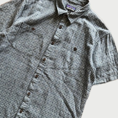 Patagonia半袖チェックシャツ  L