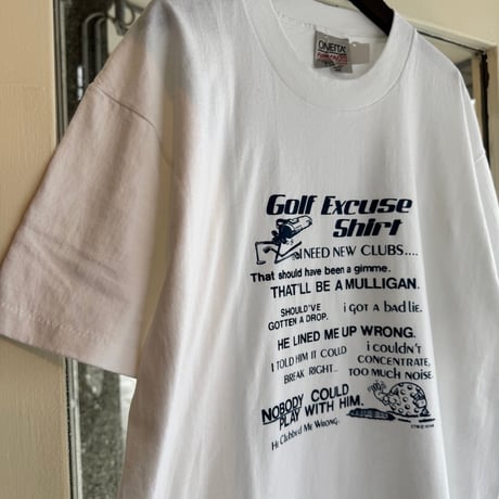〜90’s ONEITA “Golf Excuse Shirt” プリントTシャツ L