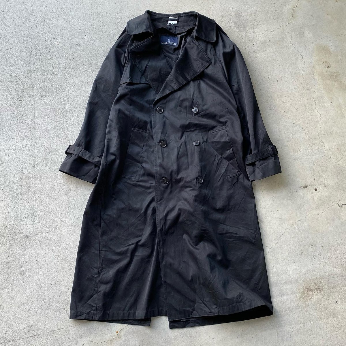 LONDON FOGブラックトレンチコート | CUSTOM FEVER