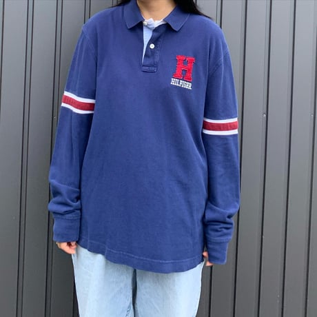 TOMMY袖ラインラガーシャツ