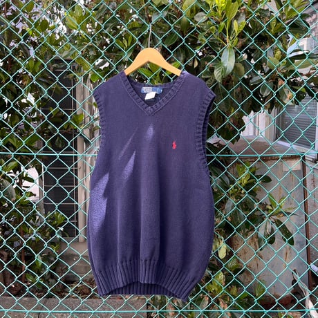 POLO コットンニットベスト