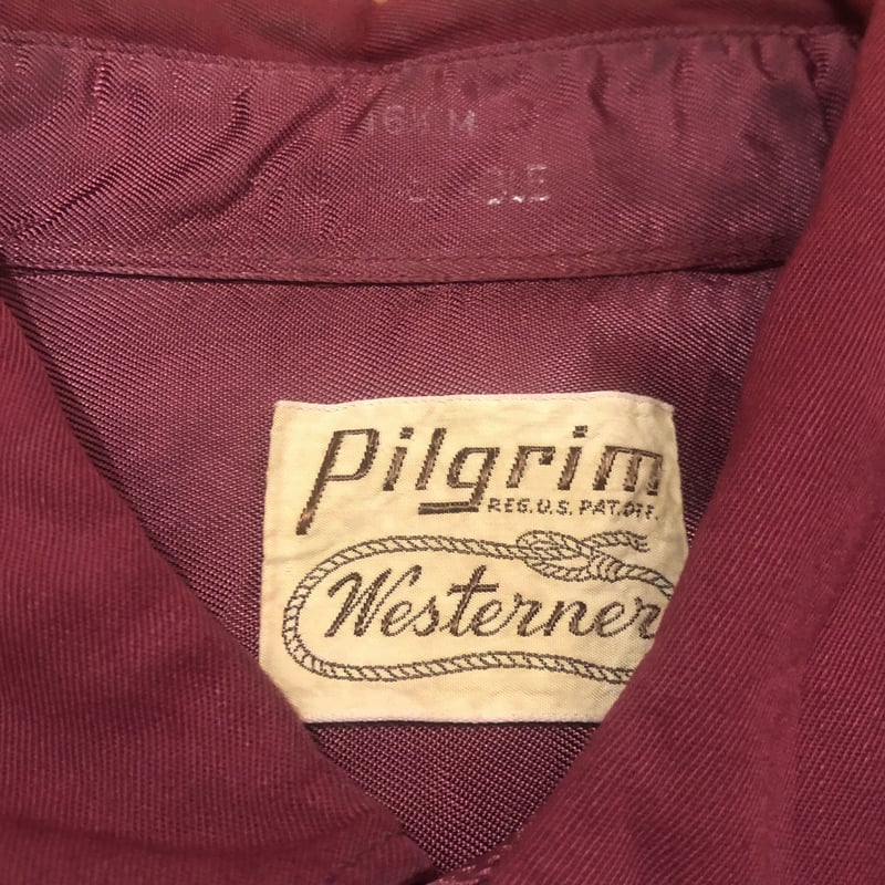 50s pilgrim ロカビリー ヴィンテージ 50S PILGRIM ヨット柄 総柄 コットン アロハシャツ M