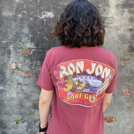 90'sUSA製RONJONプリントT  M